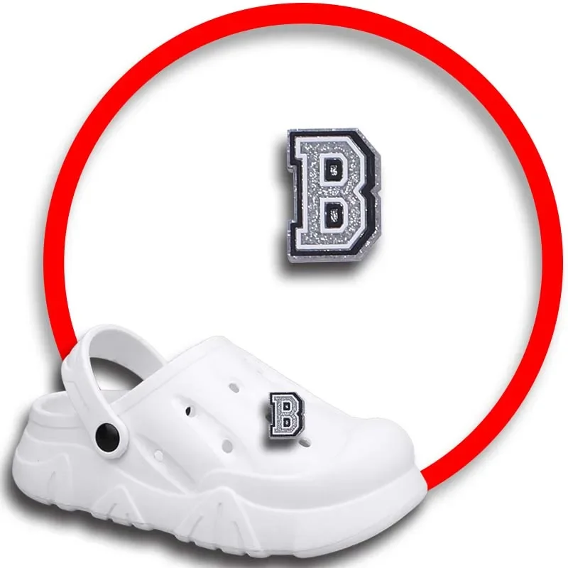 

1 шт. заколки для Crocs талисманы аксессуары для обуви серебряные украшения с буквами Джинсы женские сандалии Пряжка Детские сувениры мужские значки