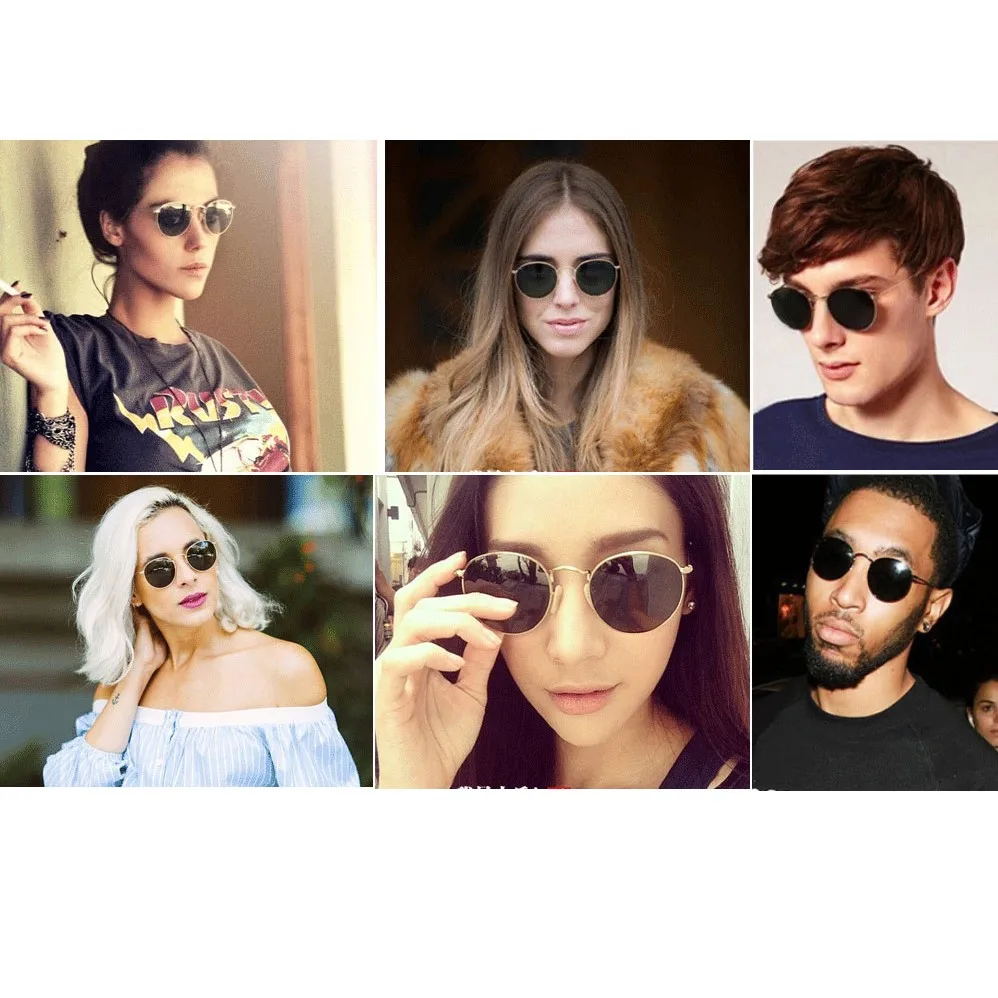 Polarized Sunglasses Vintage Retro Round Mirrored Lens Eyewear For Women  Men, Don't Miss These Great Deals