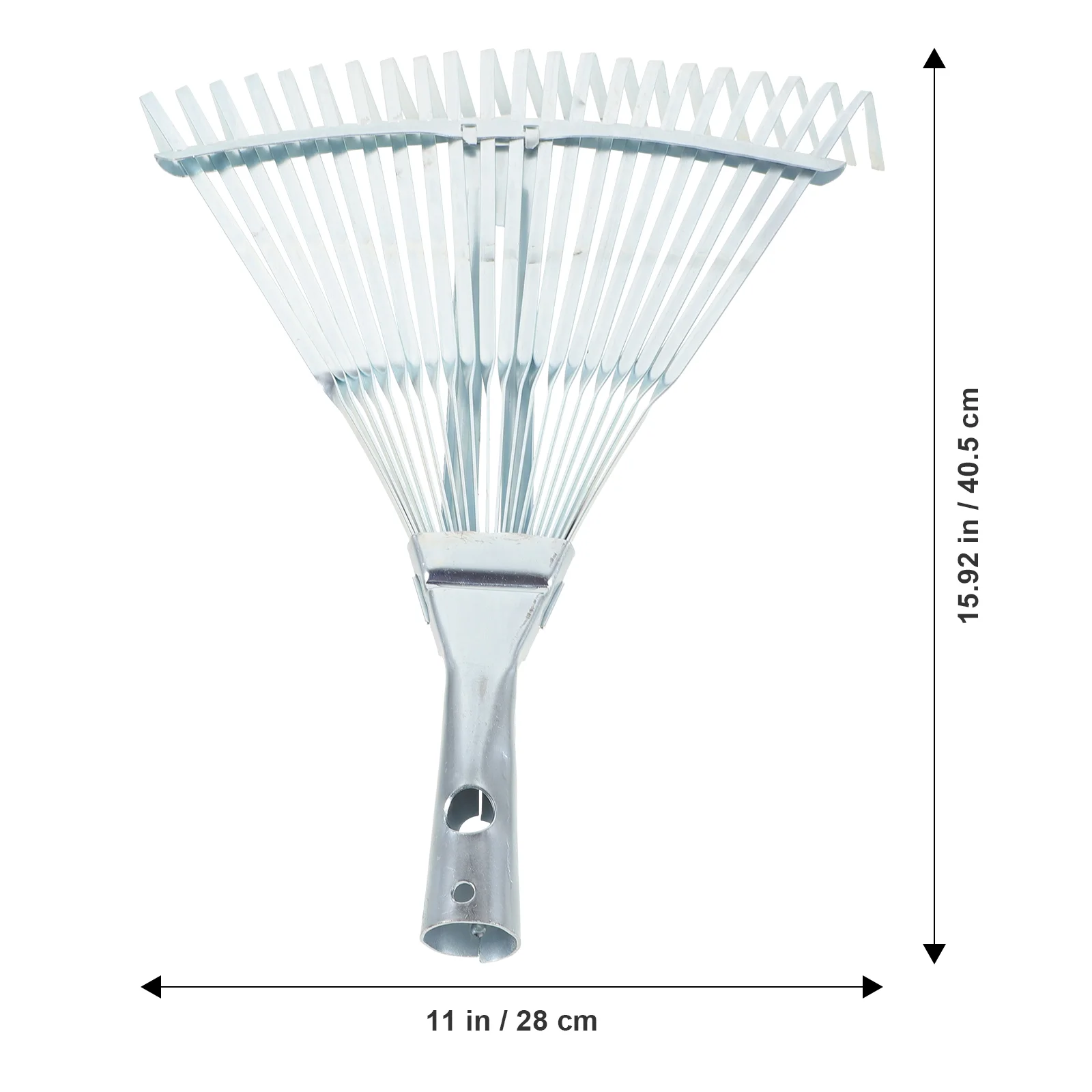 원예 잎 갈퀴 헤드, 헤비 듀티 금속 갈퀴 헤드, 잔디 잎 헤드, 관목 잔디 갈퀴, 느슨한 토양 도구, 갈퀴 헤드 교체
