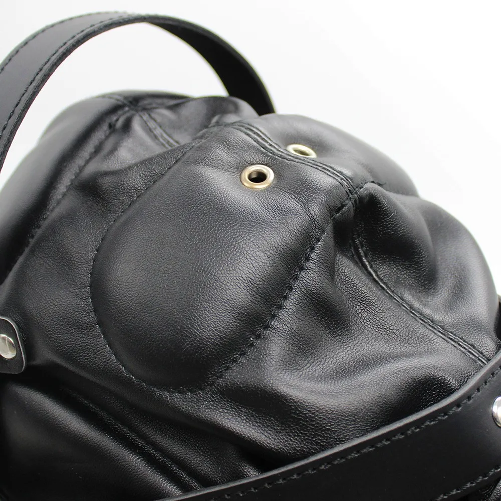 Cappuccio bdsm maschera bondage e kit di restrizione nero_voghion.com