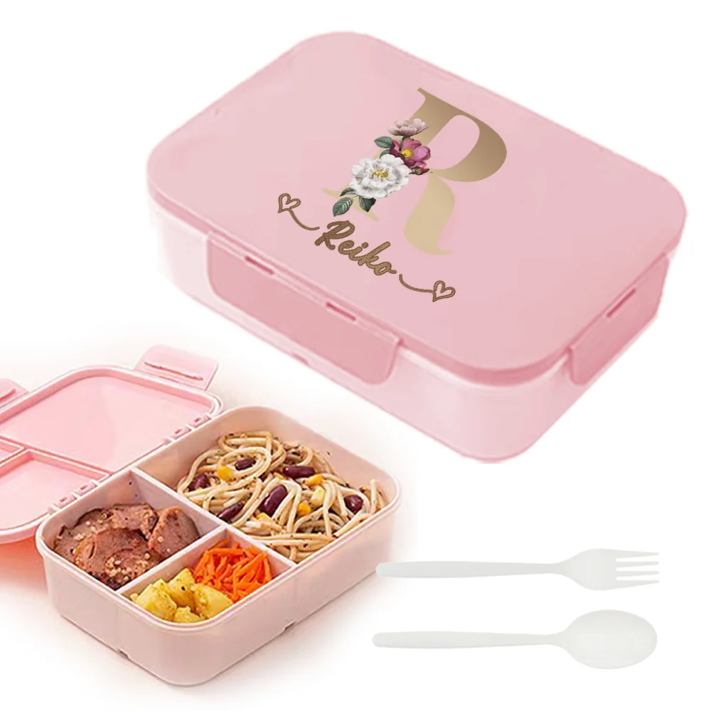 Personalized Leakproof Bento Box with Lid - DIY Portable Meal Holder & Travel Breakfast Organizer