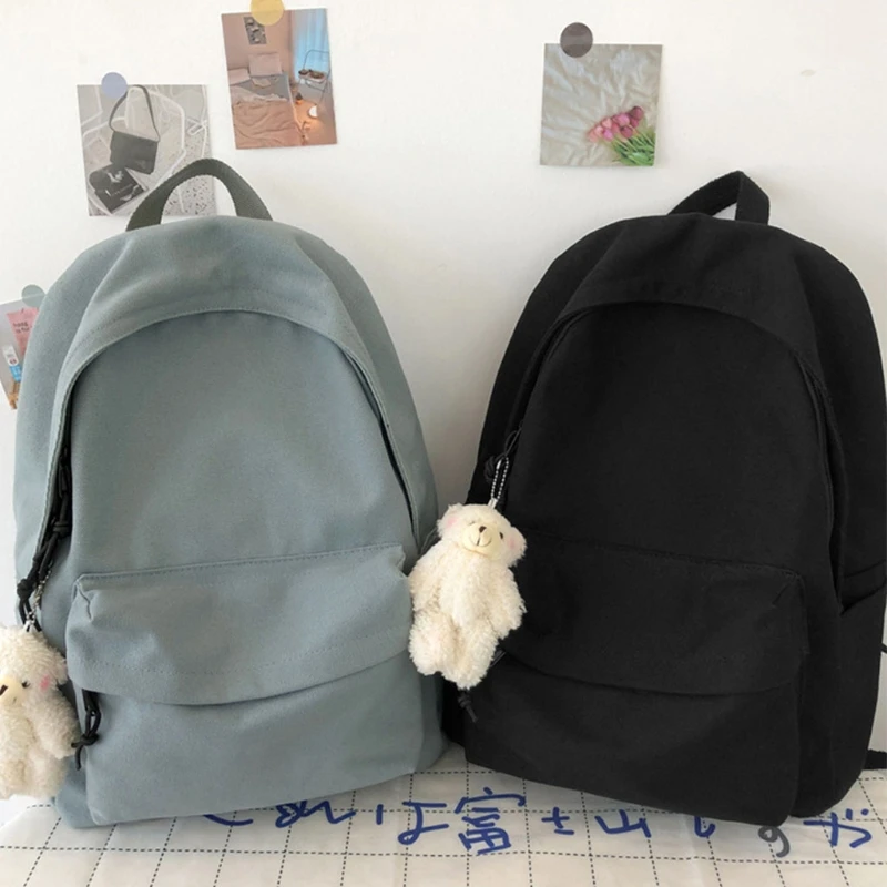 Children Lunch Canvas Bag Daypacking Backpack Shoulder Bag for College Student