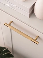 Santaya poignée en laiton brossé massif croix moletée armoire de cuisine tire bouton de tiroir de garde-robe 5