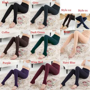 Women Winter Thermal Warm Thick Pantyhose Fluff Lined Stretch Slim Leggings Pants 6