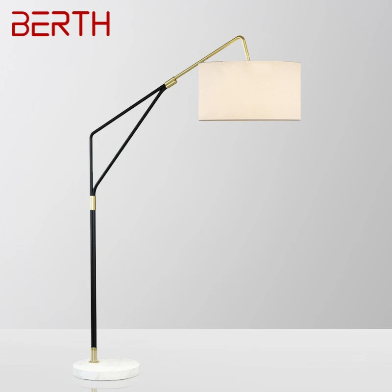 

BERTH Modern Fishing Floor Lamp Nordic Family Living Room Beside The Sofa Creative LED Decorative Standing Light