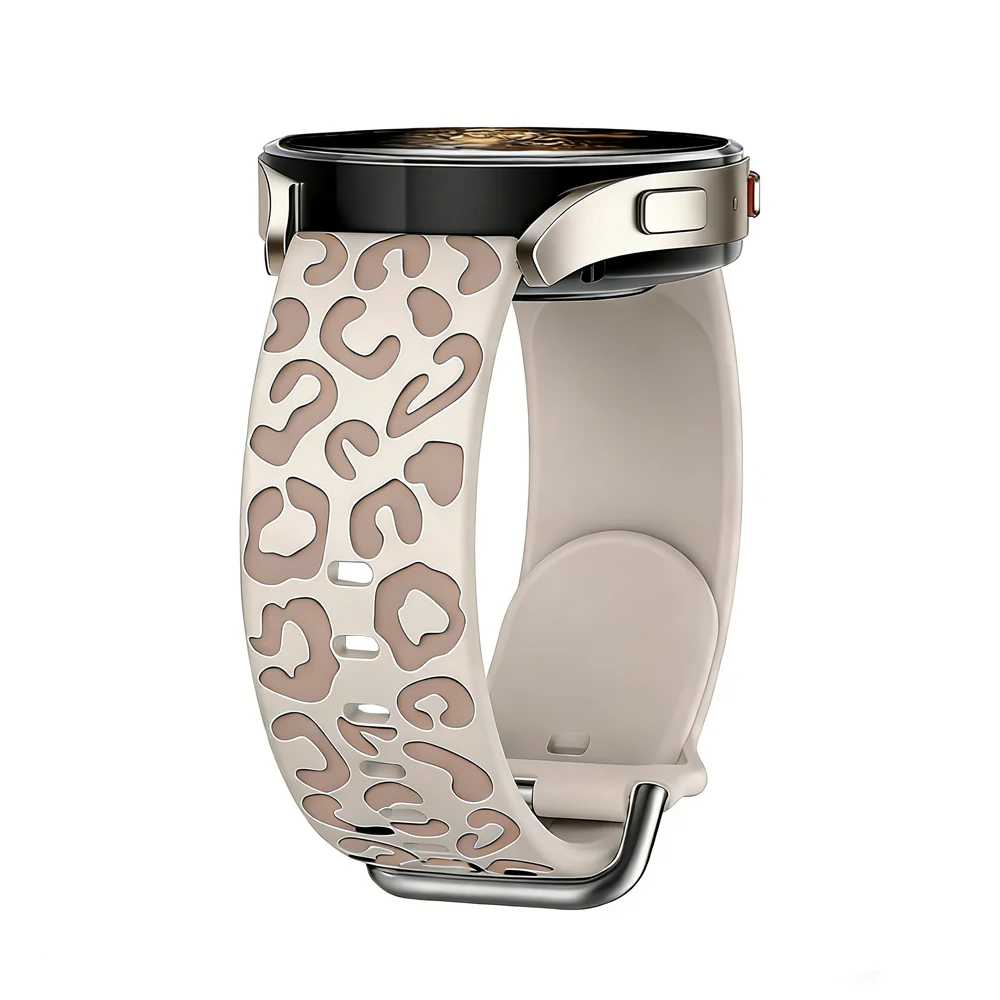 Leopard Engraved Silicone Wristband Bracelet