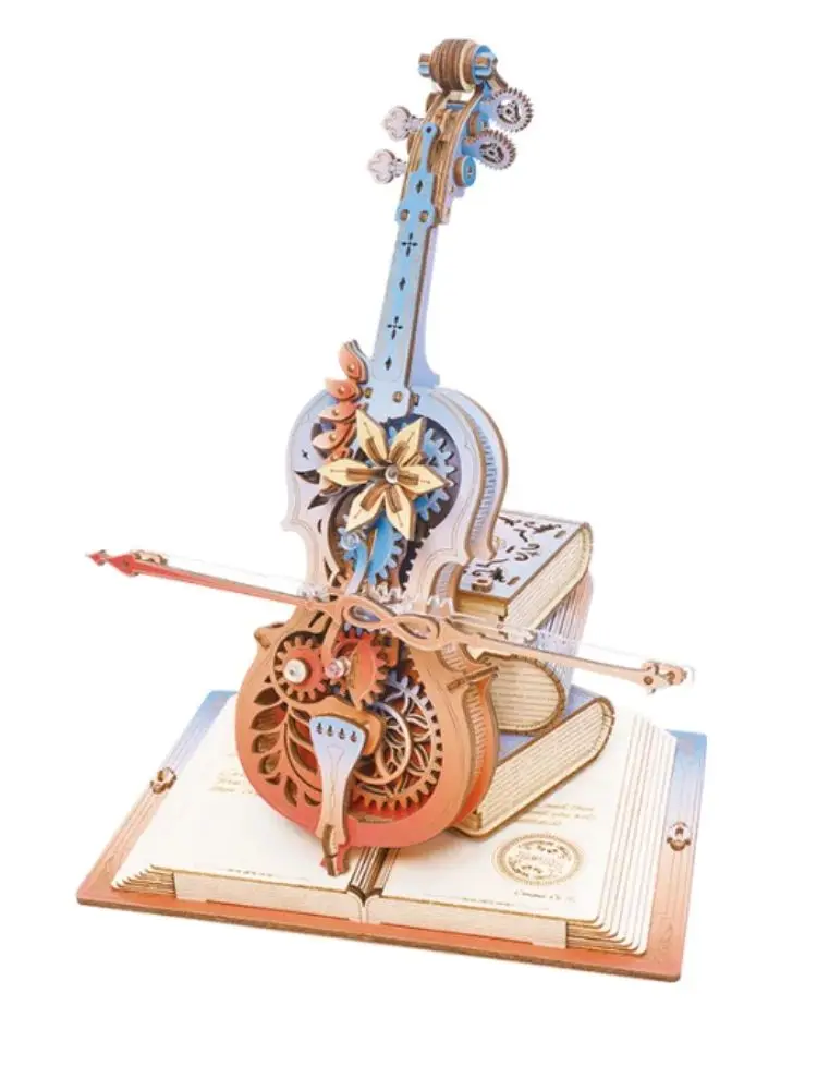 ⑤ 未開封 Rolife つくるんです 3Dウッドパズル 魔法のチェロ 五重塔