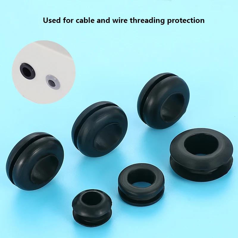 Description Picture 6 of itemHigh Temperature Resistant Silicone Double-sided Protective Coil Rubber Pad Cable Wire Threading Air Tube Sealing Cap Insulation