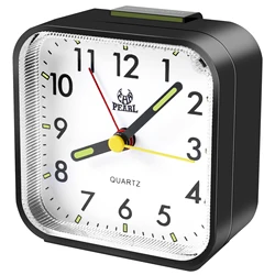 Classic Analog Portable Alarm Clock - Stylish and Compact Desk or Bedside Timepiece in 4 Colors (Black)
