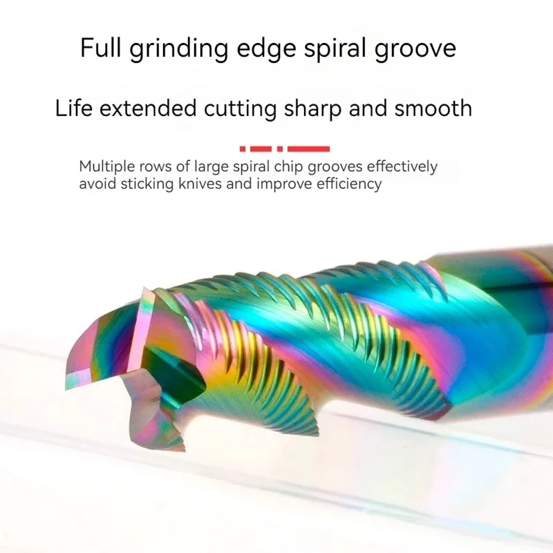 HRC60 Roughing End Mill Solid Carbide 3 Flutes For Metal Aluminum MDF Fiberglass Acrylic Wood Copper Plastic CNC Machine Tool Carbide Drill Bits