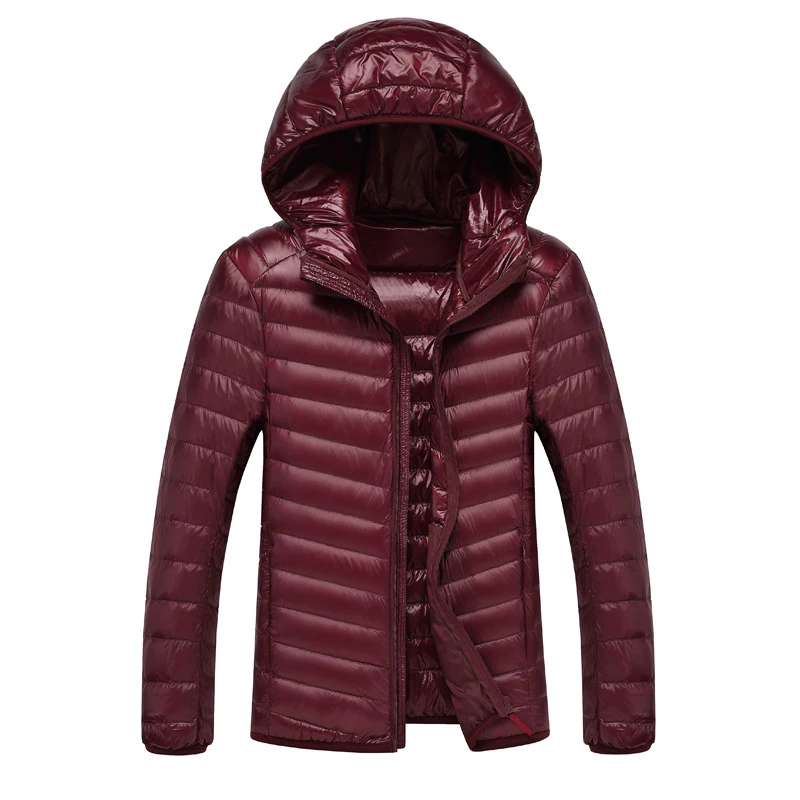 New Men Winter Jacket Ultra Light 90% White Duck Down Jackets Casual Portable Winter Coat for Men Down Parkas Plus Size NF0A3C6E