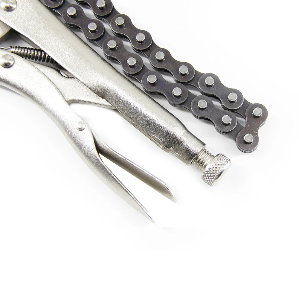 9 inch Chain Clamp Pliers Locking Grip Wrench Pipe Wrench Compound Leverage Function 5