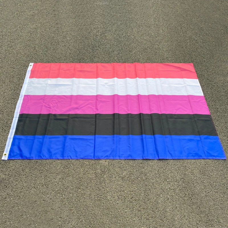 Aerlxemrbrae Flag Rainbow New Gender Pride Flag 150x90cm 3x5ft Banner