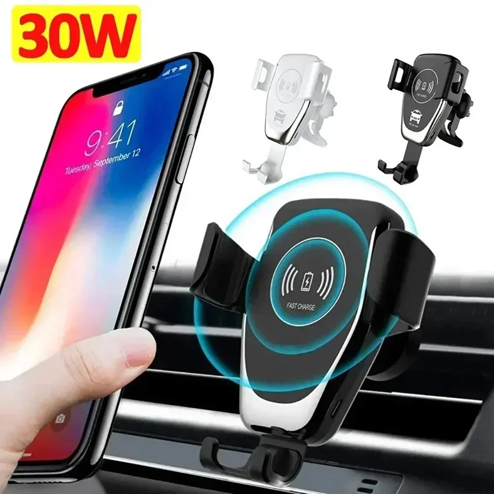 30W Wireless Charging Phone Car Holder in Car Adapter For iPhone 15 14 13 Pro Max Samsung Xiaomi Wireless Chargers Phone Stand 2 30W Wireless Charging Phone Car Holder in Car Adapter For iPhone 15 14 13 Pro Max Samsung Xiaomi Wireless Chargers Phone Stand – Bild 2