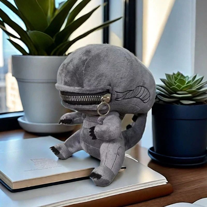 24cm Alien Xenomorph Shaped Zipper Mouth Plush Toy Movie Stuffed ...