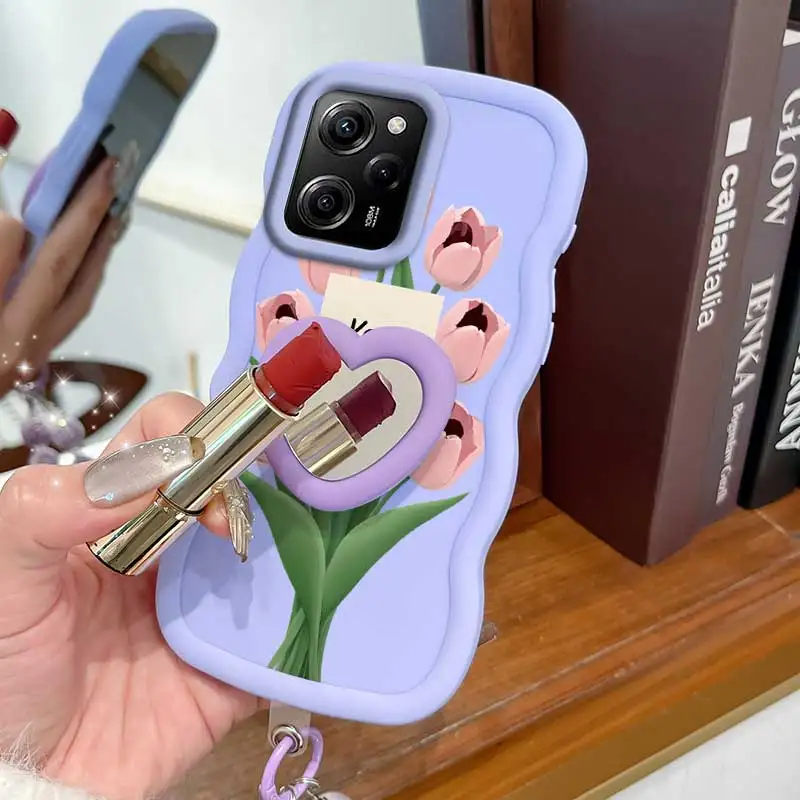 3-Piece Set: Stay Happy Phone Case with Lanyard and Stand