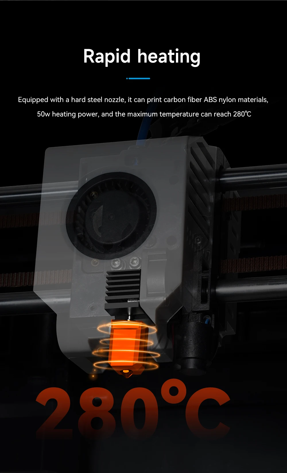 Verbessertes Hotend-Kit für Qidi X plus 3/X max 3/X smart 3/Q1 Pro Hot End Keramik-Heizstab-Druckkopf für QIDI 3D-Drucker – Detail 2