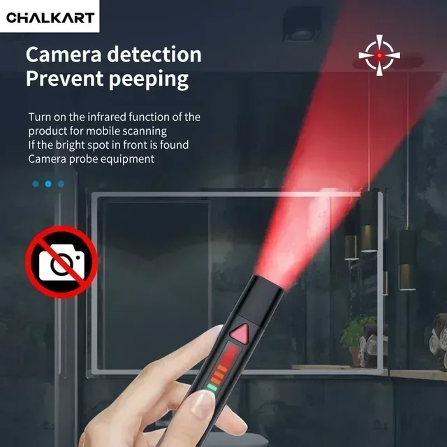 Signal Detector Hotel Infrared Magnetic GPS Scanner Pen Size Anti Peeping Camera Eavesdropping Positioning Monitoring Detector 4