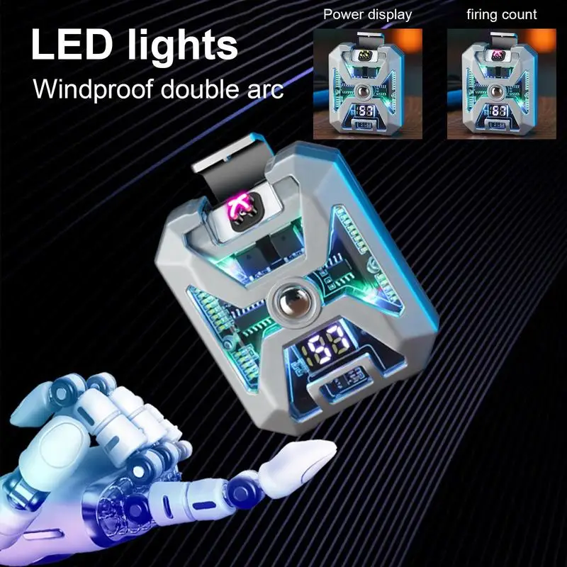 Electric Arc Igniter Rechargeable DualArc Torch Flashlight Outdoor Camping Lamp Windproof Cigarette Accessories