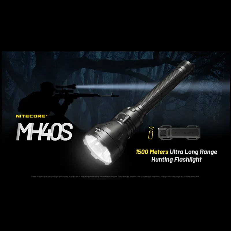 NITECORE 충전식 손전등, 1500 루멘, MH40S