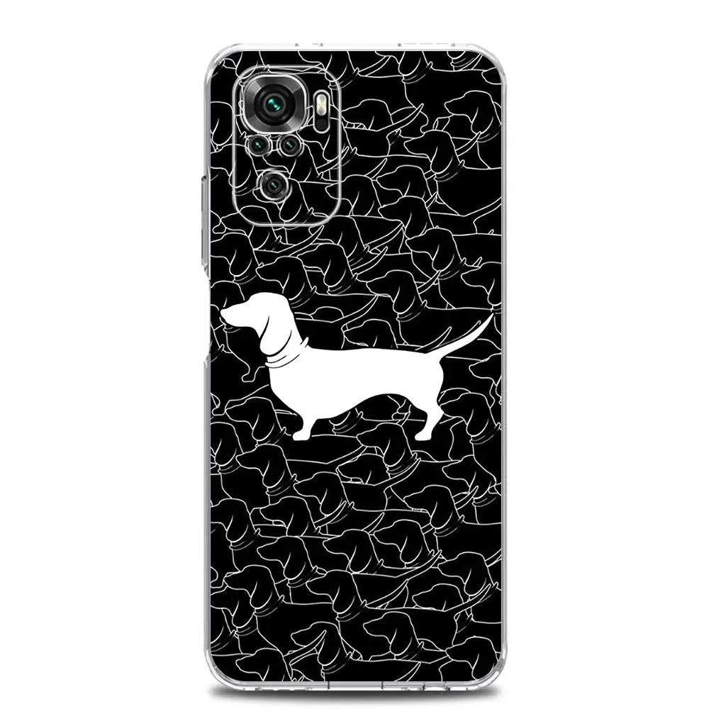 Clear Dachshund Sausage Dog Design Phone Case Cover
