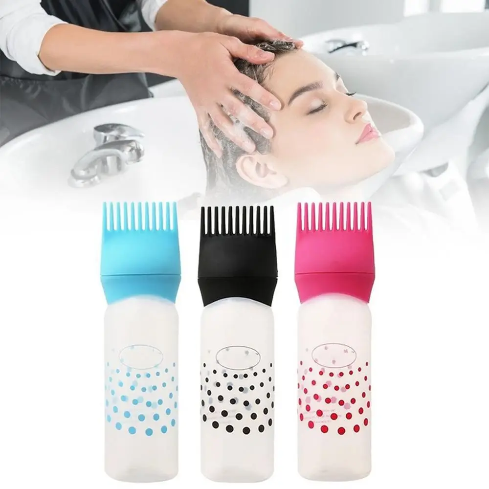 Oil Comb Brush Durable Dry cleaning Bottles Refillable Water Bottle with Comb Hair Dye