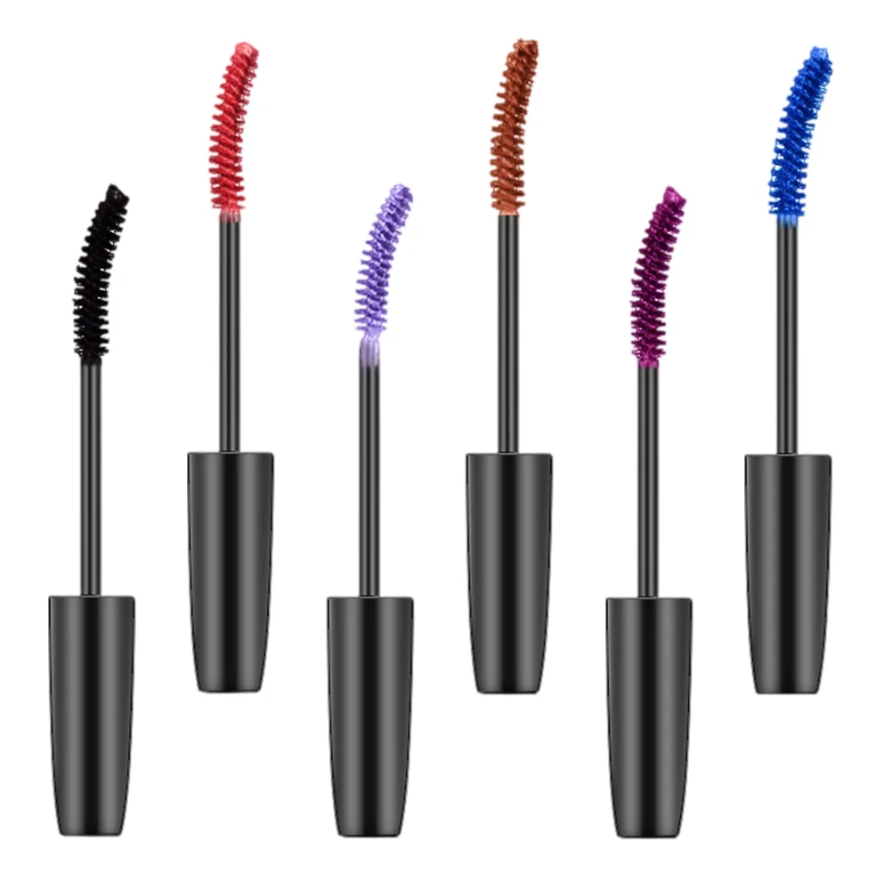 

6 Pcs Colored Mascara Colorful Curling Ultra-Fine Smudge-proof Eyelash Makeup Delicate Long Lasting