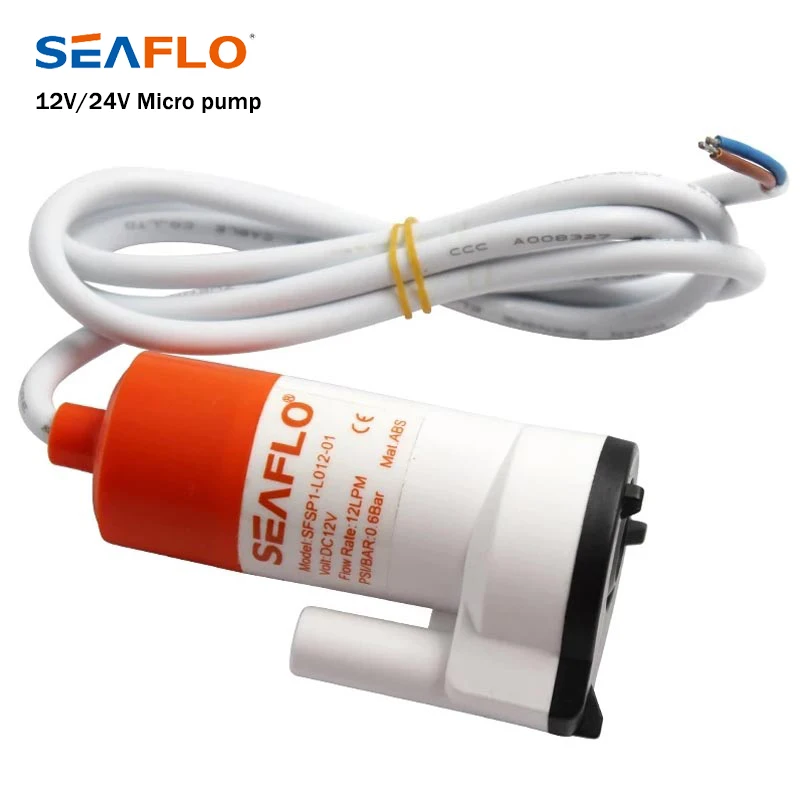 

SEAFLO 12V Micro Submersible Pump Light Weight Portable Direct Current Water Pump For RV Marine Ship Tank Bottom Pump