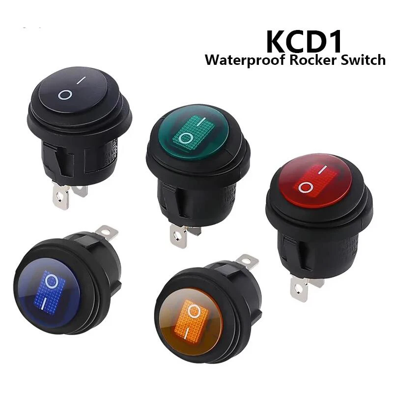 รูปสินค้า สวิตช์ไฟ LED กันน้ำ 12V/220V แบบ Rocker Switch