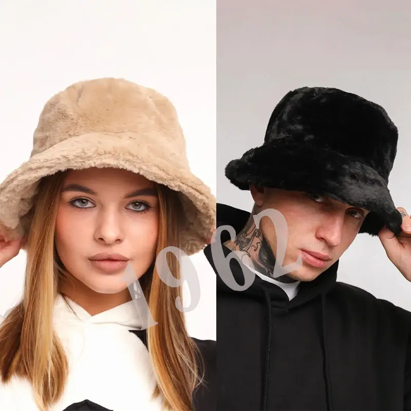

Warm Winter Bucket Hat Unisex Outdoor Windproof Fisherman Cap Adult Solid Autumn Panama Hat Fashion Girl Winter Cap
