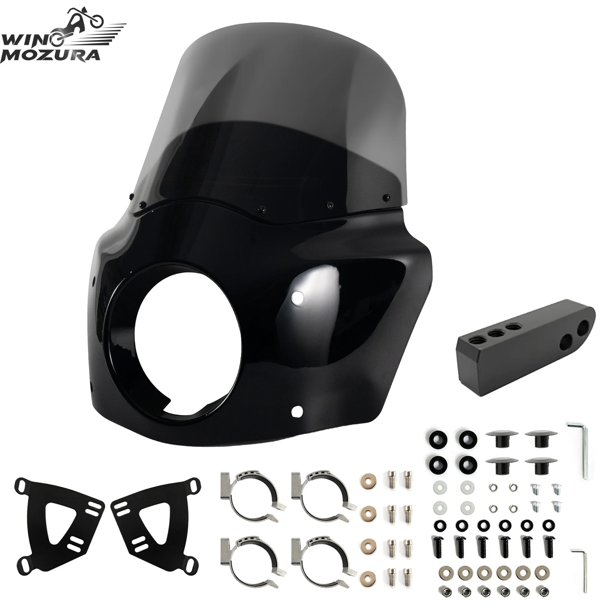 11 inch Windshield Front Fairing For Road Warrior Fairing For Dyna Super Glide 06-14 FXBB Softtail Street Bob 18-22 FXCW Rocker