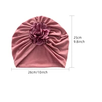 Women Turban Hat Muslim Hijab Bonnet Indian Cap Head Wrap Big Flower Elastic Hair Bands Hat Beanie Ladies Girls Hair Accessories 2