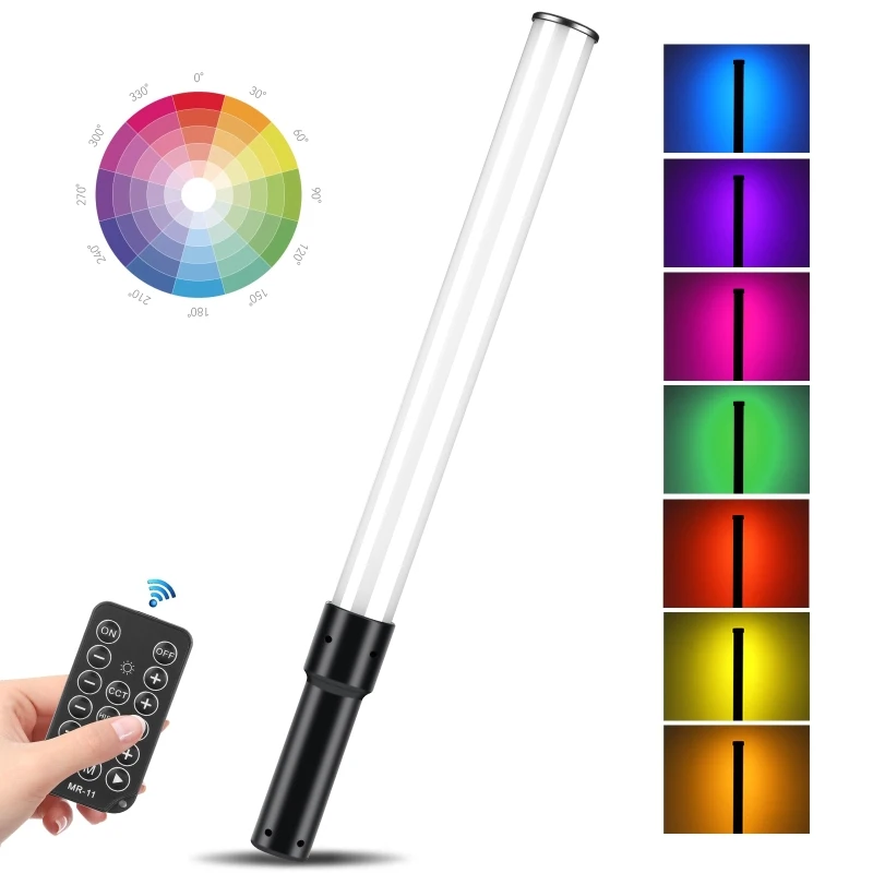 Puluz 144 Led Photo Handheld Rgb Stick Light Con Telecomando 360 Full Color Rgb Video Light 2500K-9900K 2600Mah Batteria