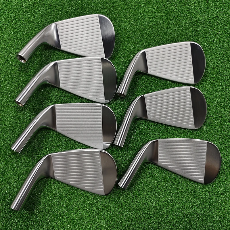 Soft Iron Forging Golf Clubs Set, 4-P Steel Shaft, Graphite Shaft, Black, Silver, Rainbow, 7Pcs