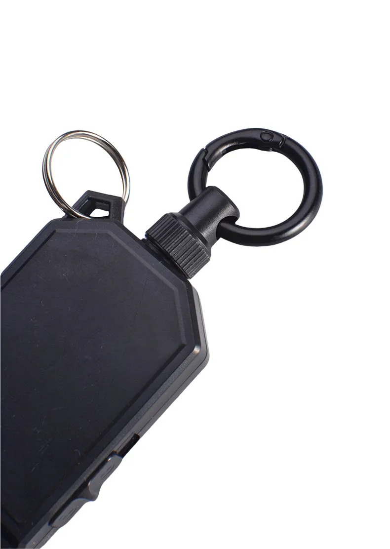 Stretch Hover Lock Keychain Secure Dual-Ring Design for Outdoor Gear Backpacks Camping Keyholer 90cm Anti-Loss Retractable Hook