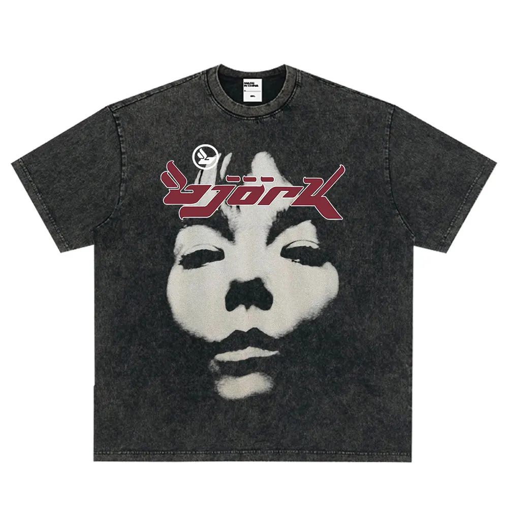 Bjork Army of Me Aphex Twin T Shirt Hip Hop Streetwear Vintage