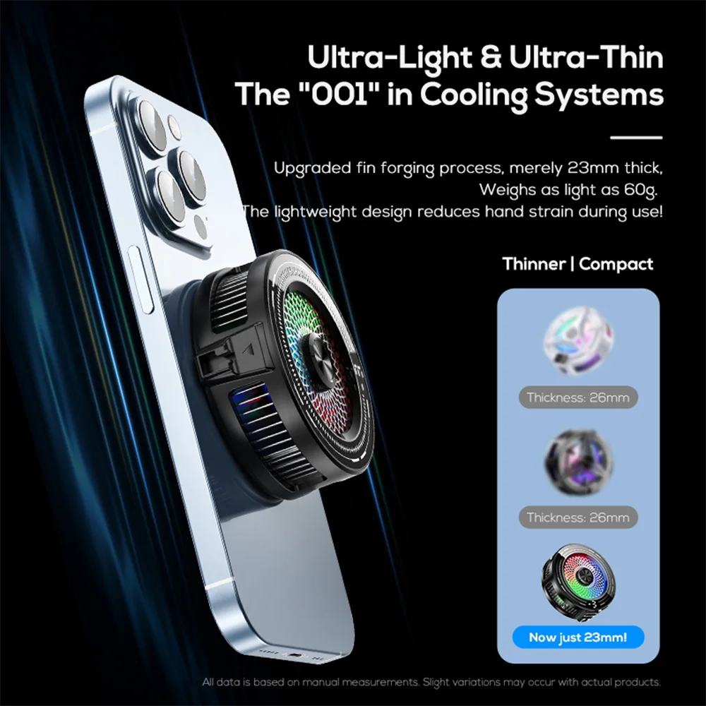 Advanced Wireless Magnetic Phone Cooler with Low-Noise Operation and Display Screen