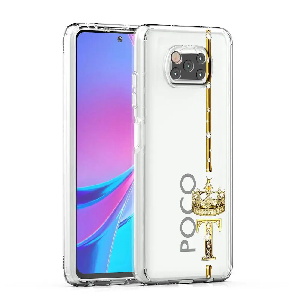 Diamond Crown Letter Phone Case with 5G Cover Compatibility