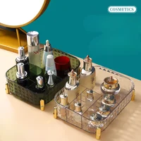 Plastic Transparent Makeup Storage Box Dormitory Finishing Shelf Cosmetics Skin Care Dressing Table Desktop Stationery Box 2