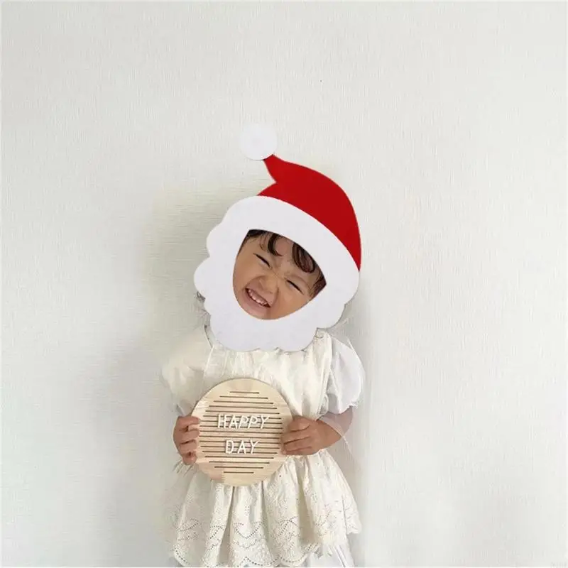 N1HB Farbic Christmas Santa Mask for Any Skin Type Fashion Accessory for Uneven Tone and Dryness Party Supplies