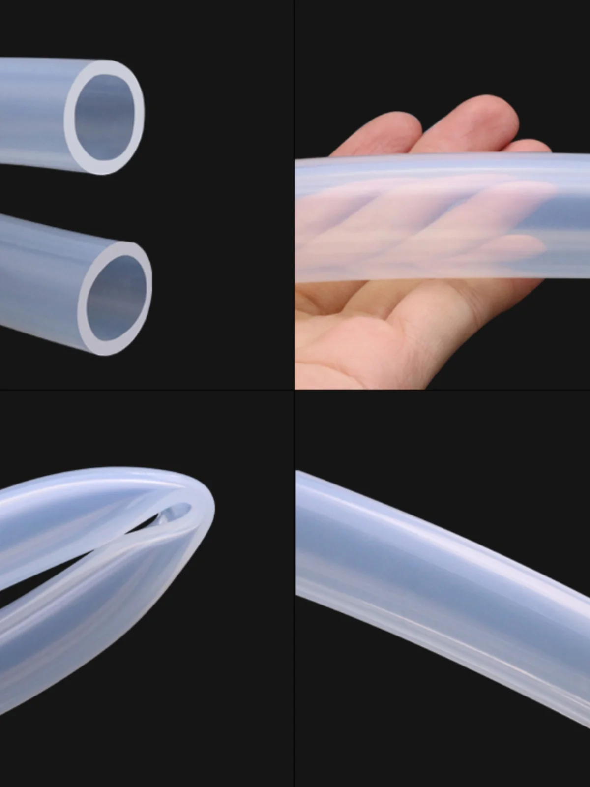 1M Food Grade Silicone Rubber Hose Transparent Flexible Silicone Tube Diameter 0.5 1 1.5 2 2.5 3 4 5 6 7 8  10  12 mm Clear Tube
