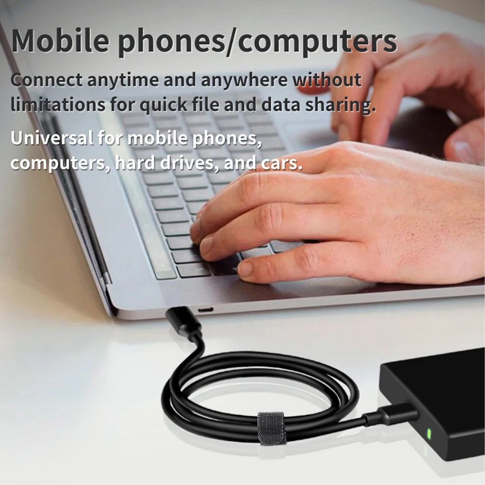 10Gbps USB 3.2 Type A to USB C Data Transfer Cable 3A 60W QC 3.0 Fast Charging for SSD Hard Disk Universal USB Equipment