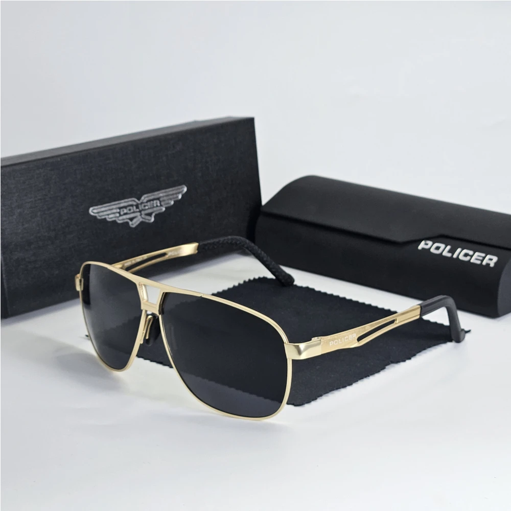 Luxury brands Policer Sunglasses for Men Polarized Sun Glasses Travel Eyewears Classic Pilot Goggle with UV 400 Protection - Image 3