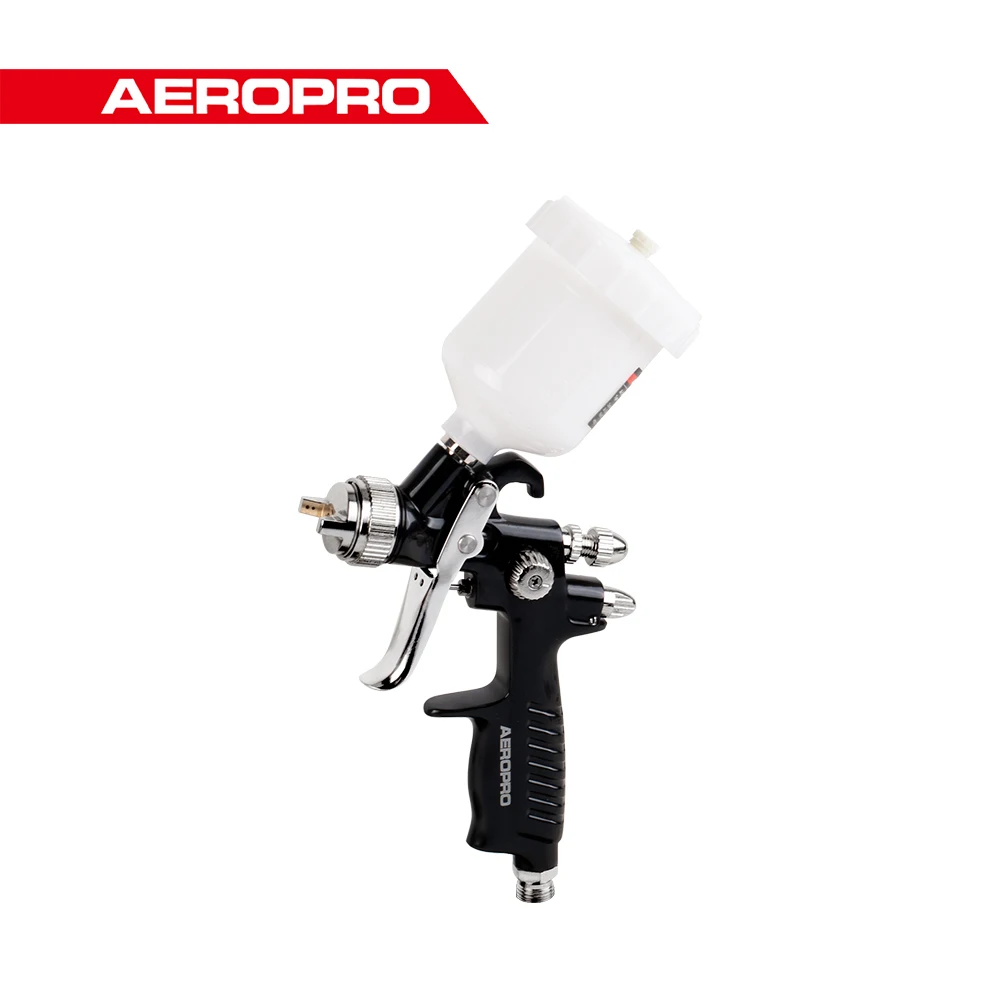 AEROPRO A606 Pro Touch Up Series Auto Refinishing Air Spray Gun 1.0mm Nozzle Gravity Feed 100cc HVLP Spray Gun