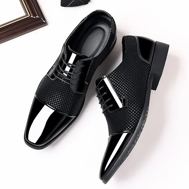 New Men Leather Shoes Business Classic Office Shoes for Men Dress Breathable Brand Casual