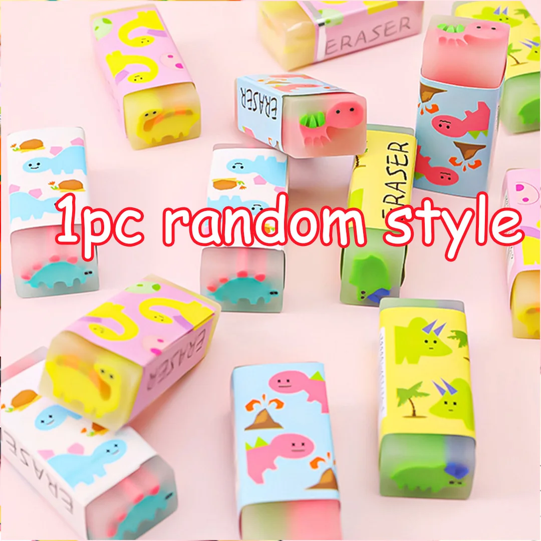 Gommes à crayon Kawaii en caoutchouc, 1 pièce, animal dinosaure, mignon,  étudiant du primaire, étude, papeterie, gommes pour enfants, cadeau,  articles scolaires - AliExpress