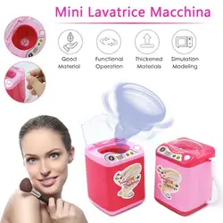 Electric Cute Durable Cosmetic Powder Puff Washing Machine Toy Innovative Makeup Brush Cleaner Children Play Pretend Play Fun