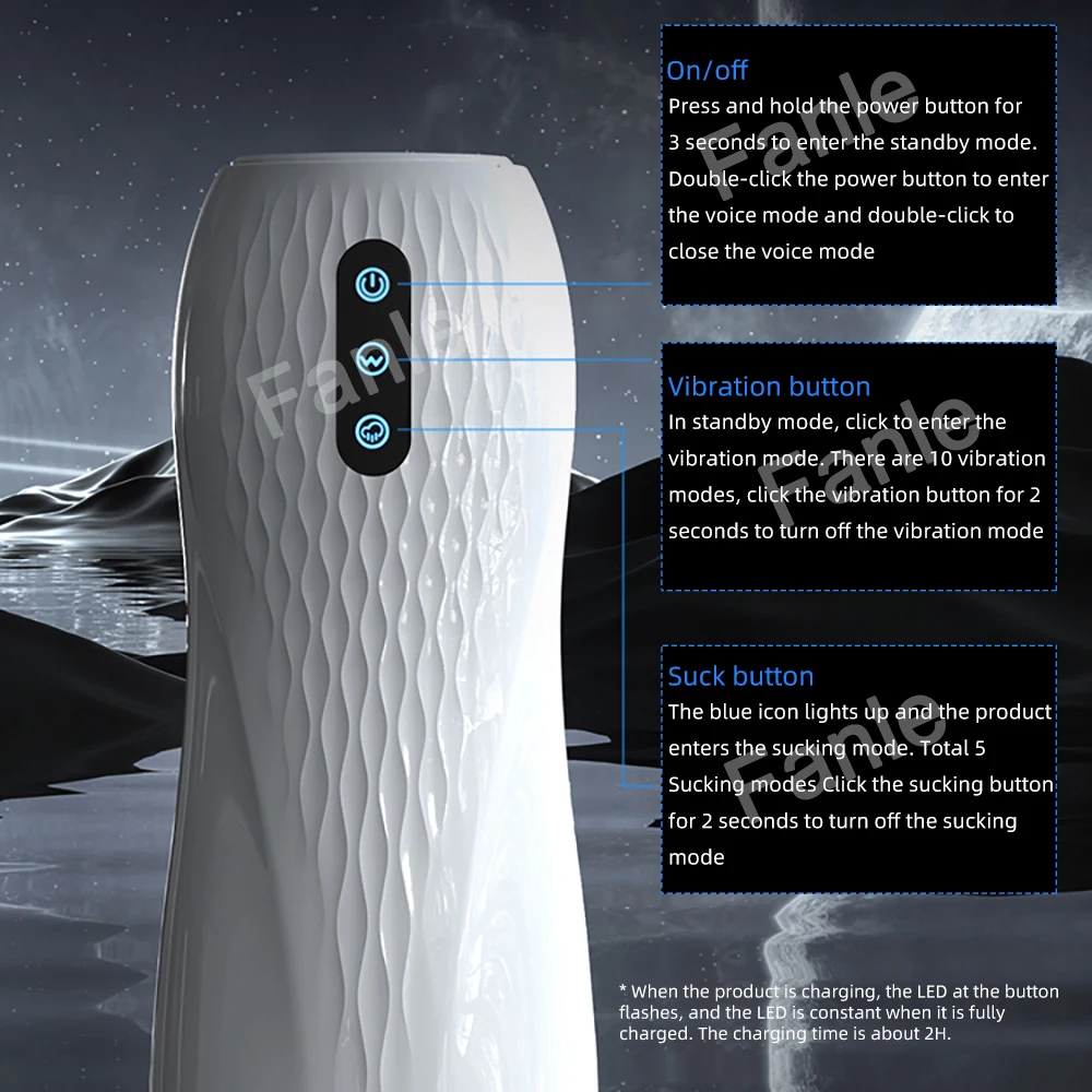 Male Masturbator Automatic Sucking Vibration Blowjob Machine Heating Pussy Penis Pump Masturbation Cup Sex Toys for Men Supplies 5