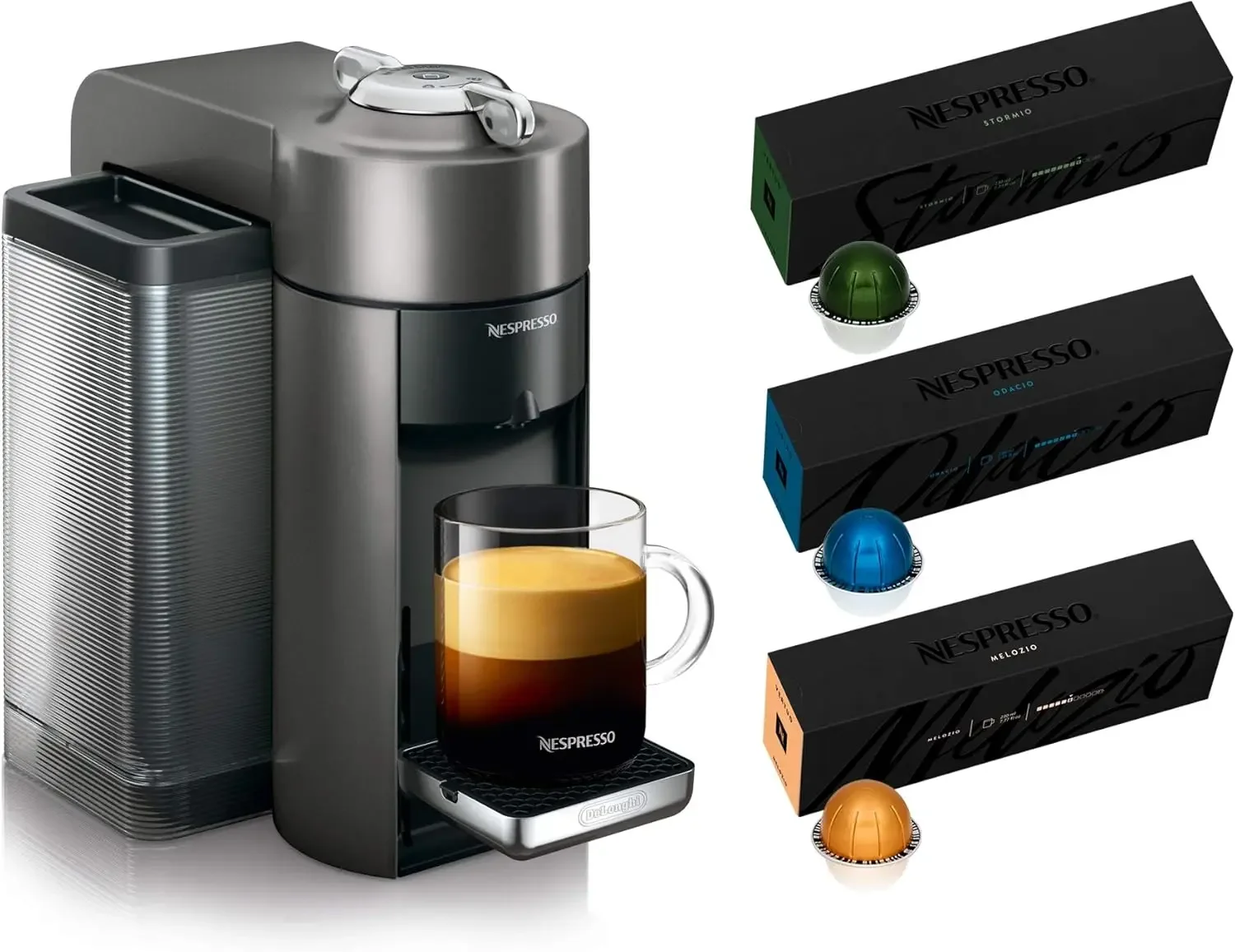 Vertuo Coffee and Espresso Machine by De'Longhi, 1597 milliliters, Silver 3