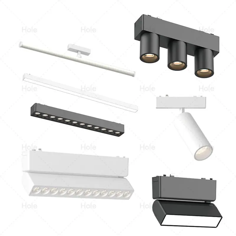 Smart Home Tuya Dimming Control 6mm Ultra-Thin Ceiling Mount 48V Magnetic Track Light System Indoor Track Lighting Spot Rail 6